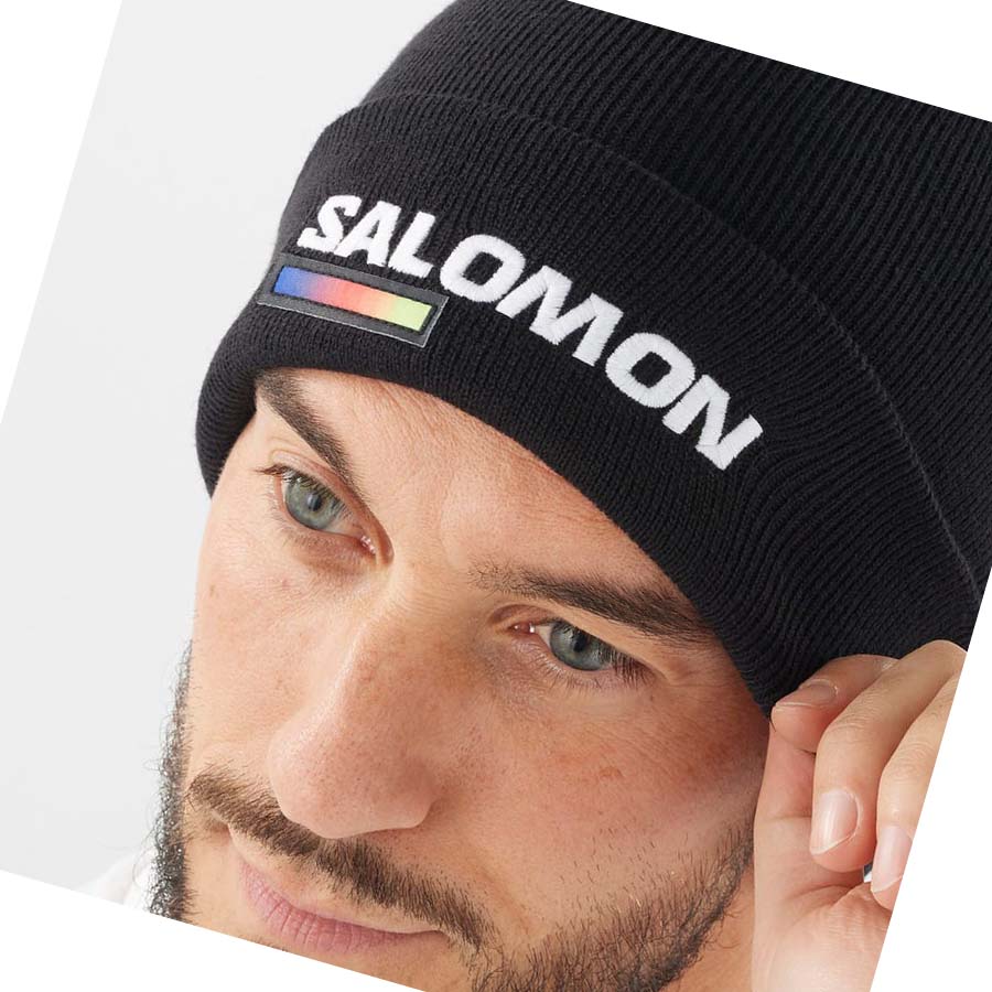 Salomon OUTLIFE LOGO Erkek Şapkalar Siyah | TR 2988CTV